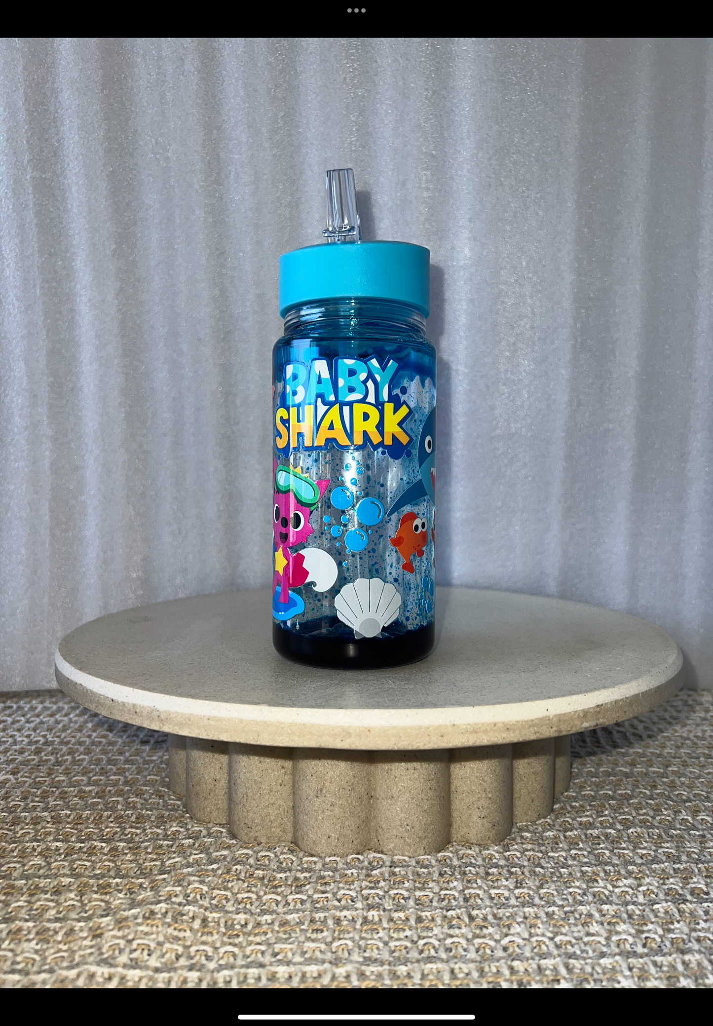 Baby shark blue drip cup