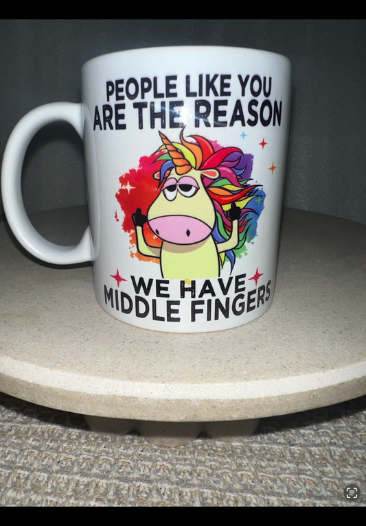 Reason we have middle fingers mug