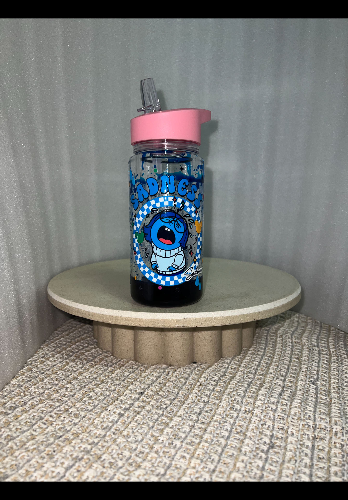 Sadness blue drip drink bottle