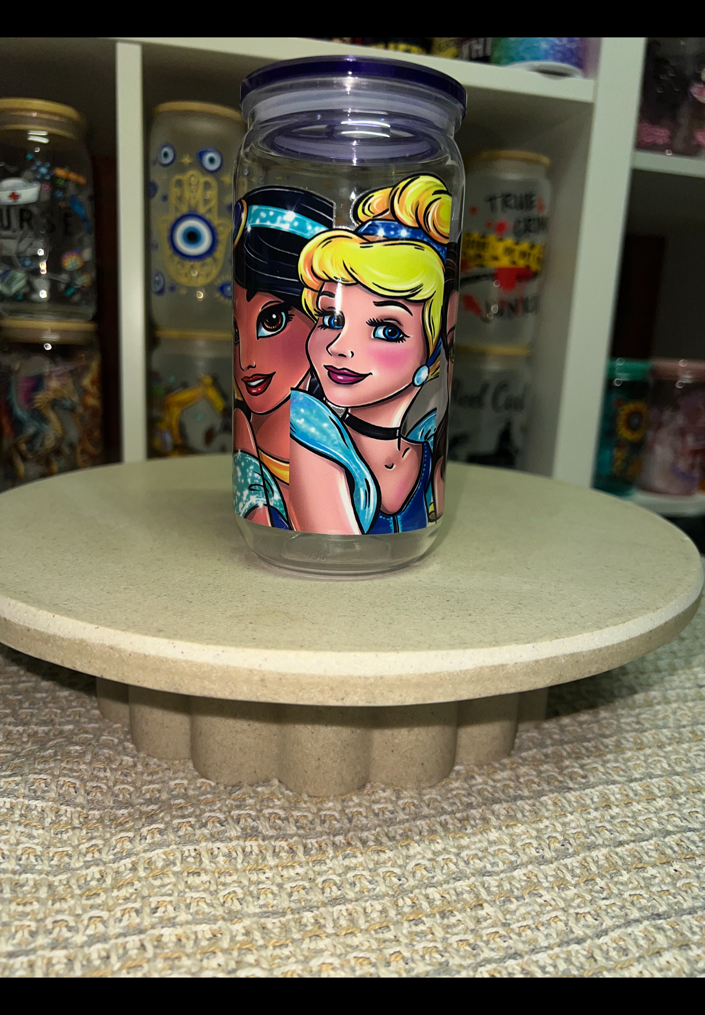 Disney princesses acrylic cup