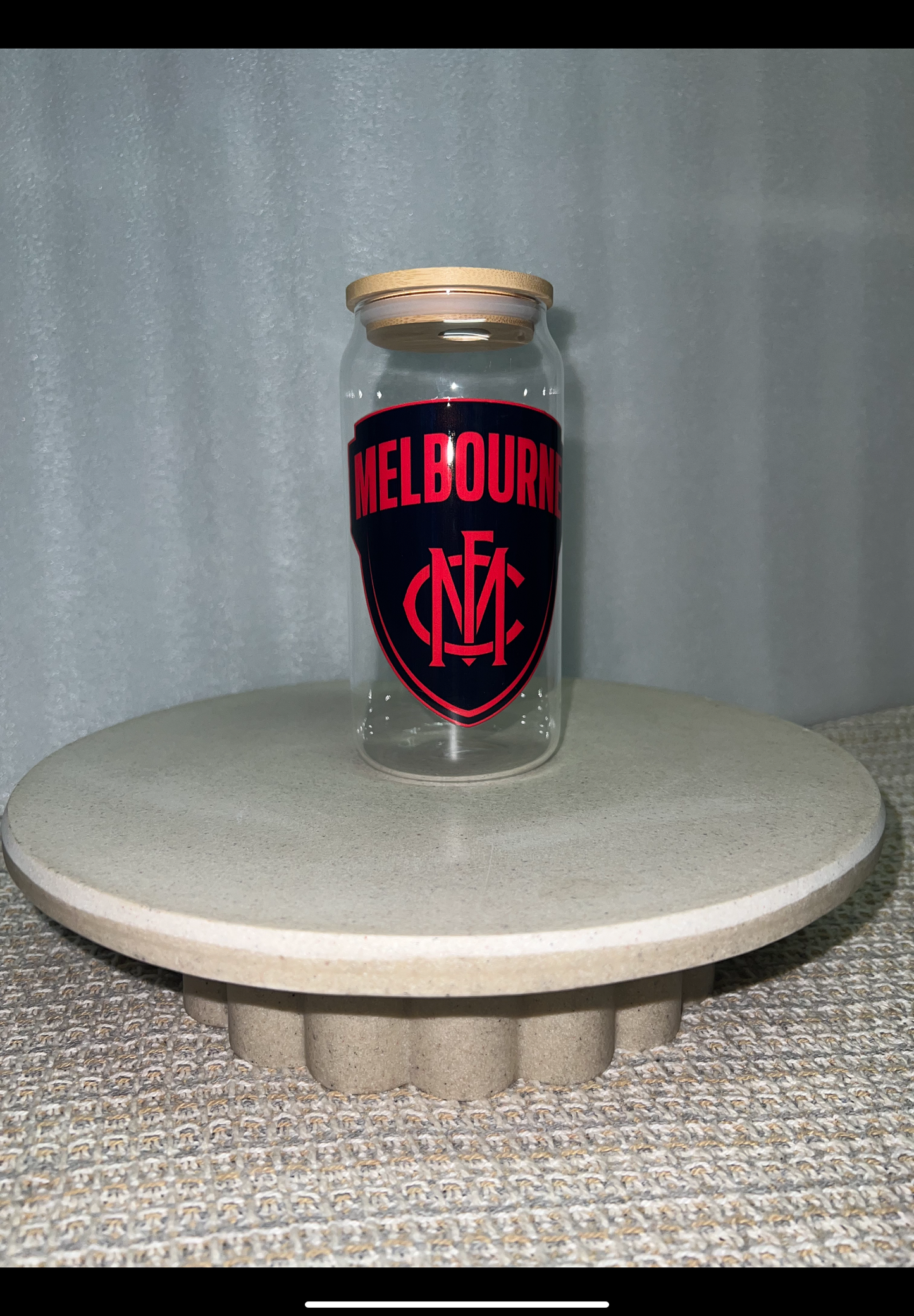 AFL Melbourne glass clear cup