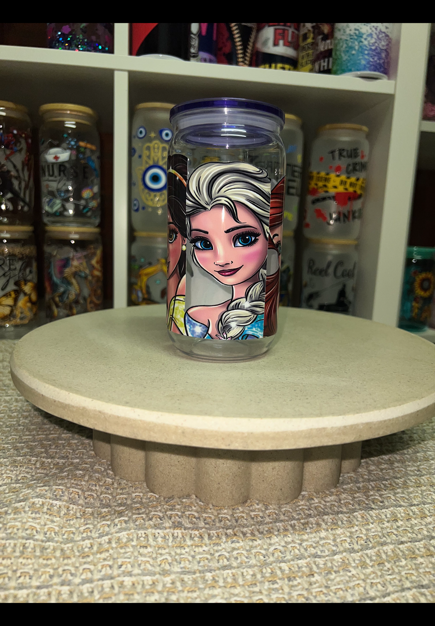 Disney princesses acrylic cup