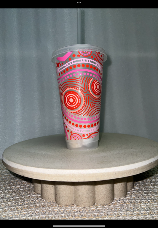 Indigenous print cold cup