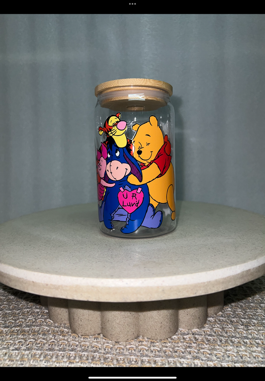 Poo bear acrylic cup