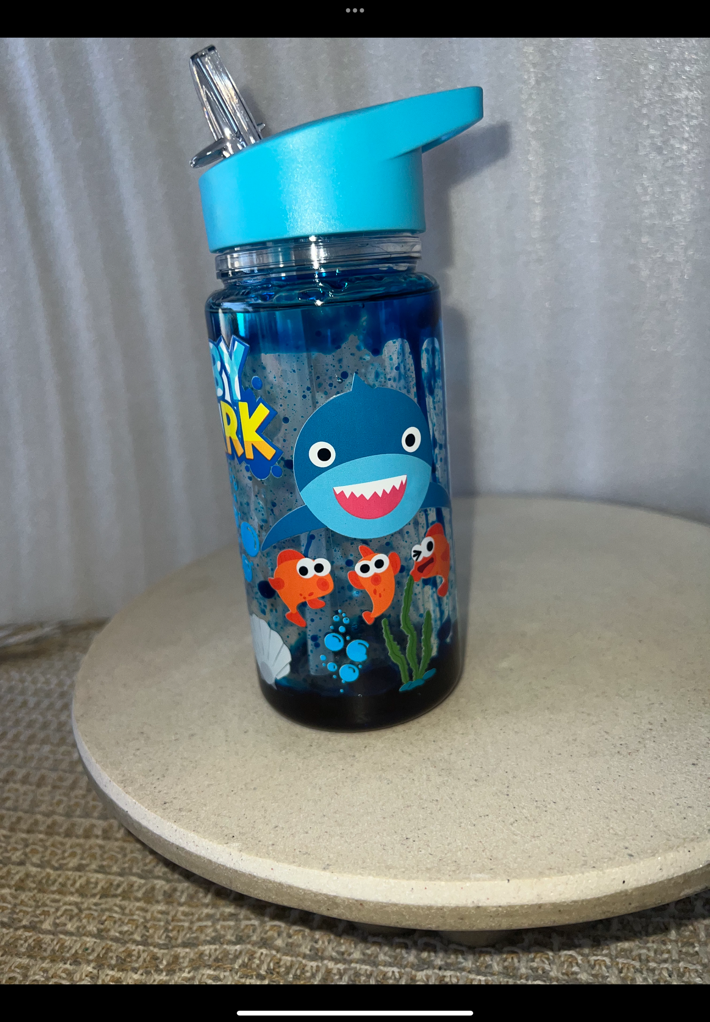 Baby shark blue drip cup