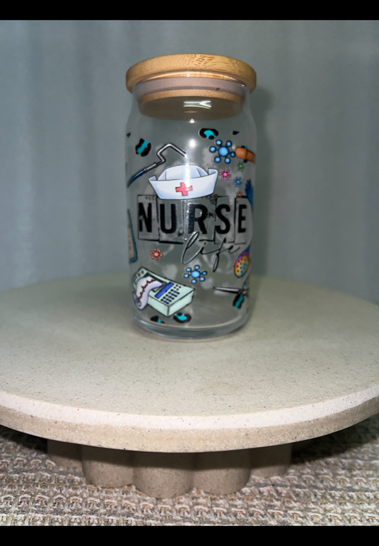 Nurse clear glass