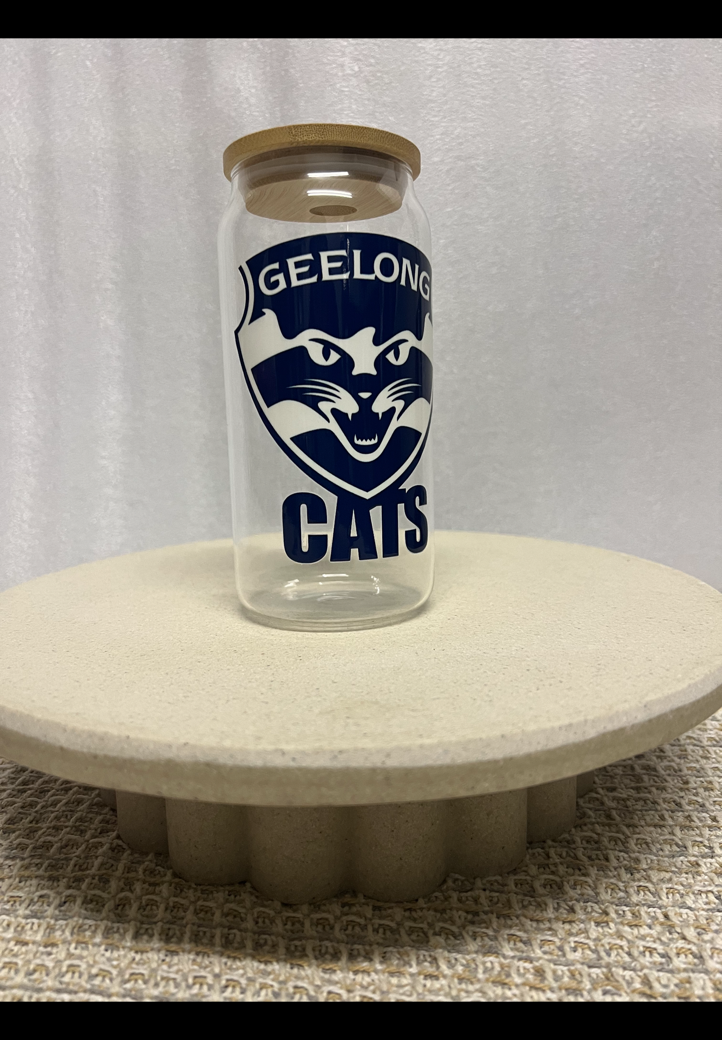 AFL Geelong clear glass