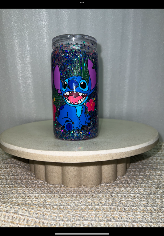 Acrylic stitch snow globe