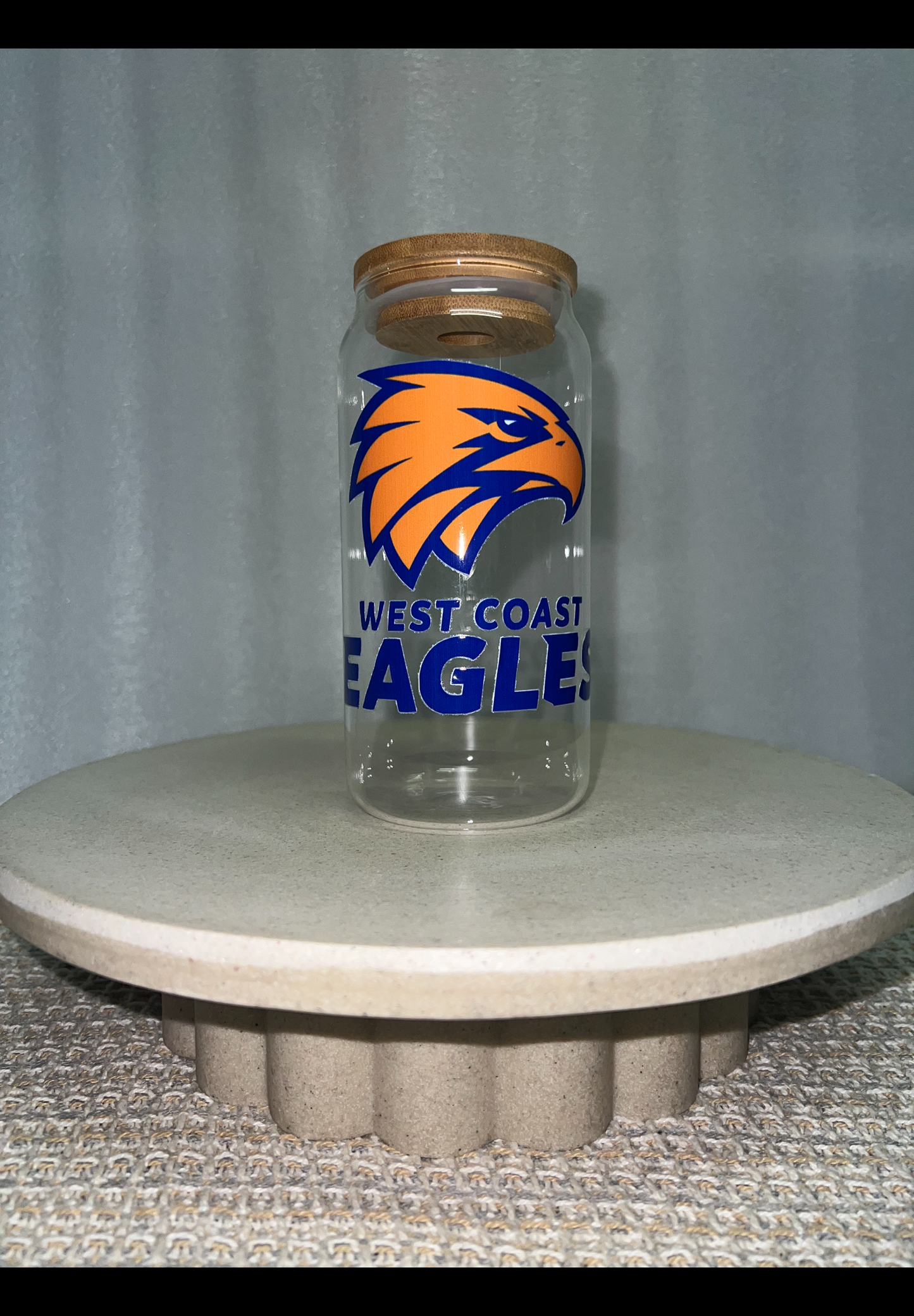 AFL west coast eagles clear glass