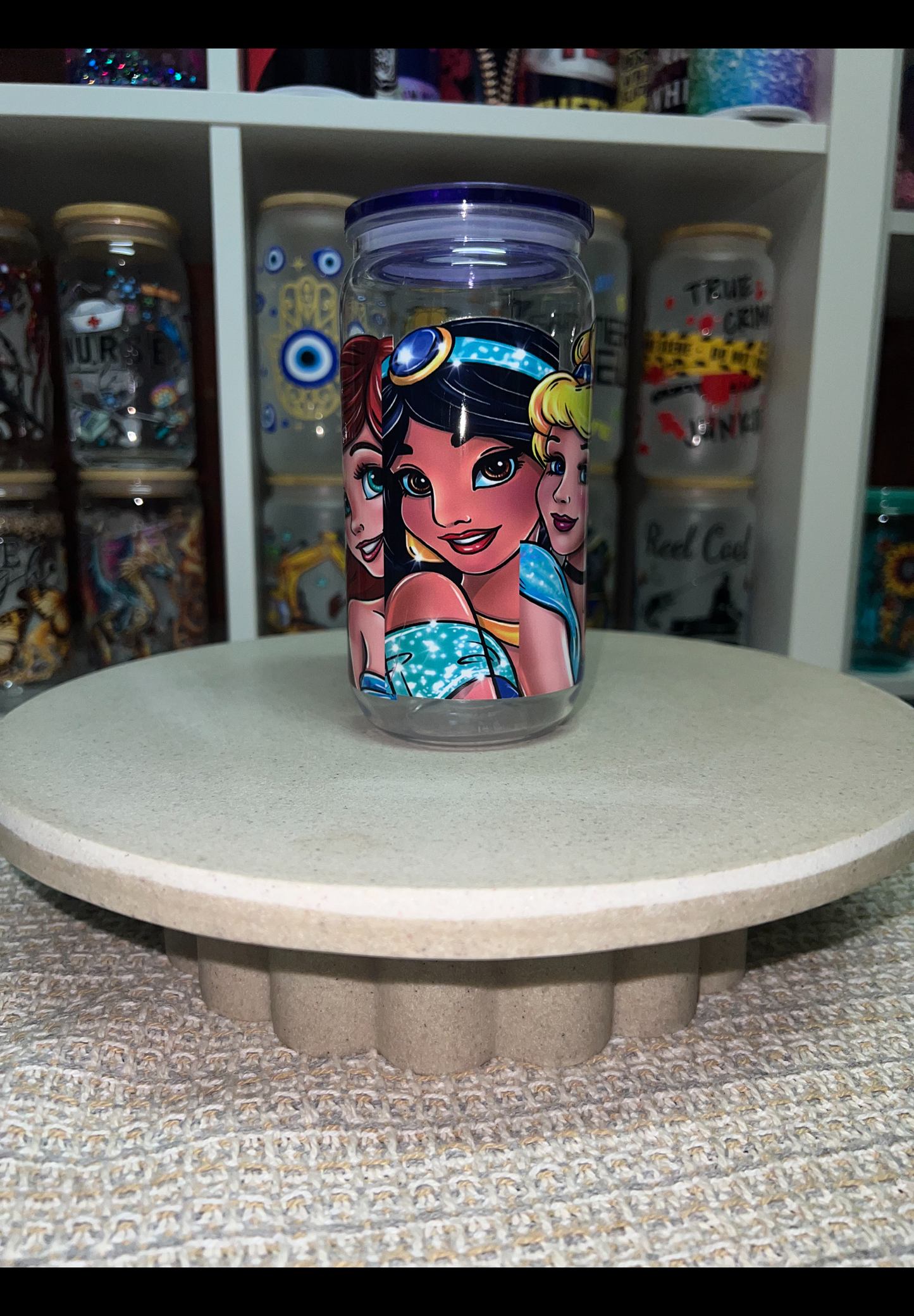 Disney princesses acrylic cup