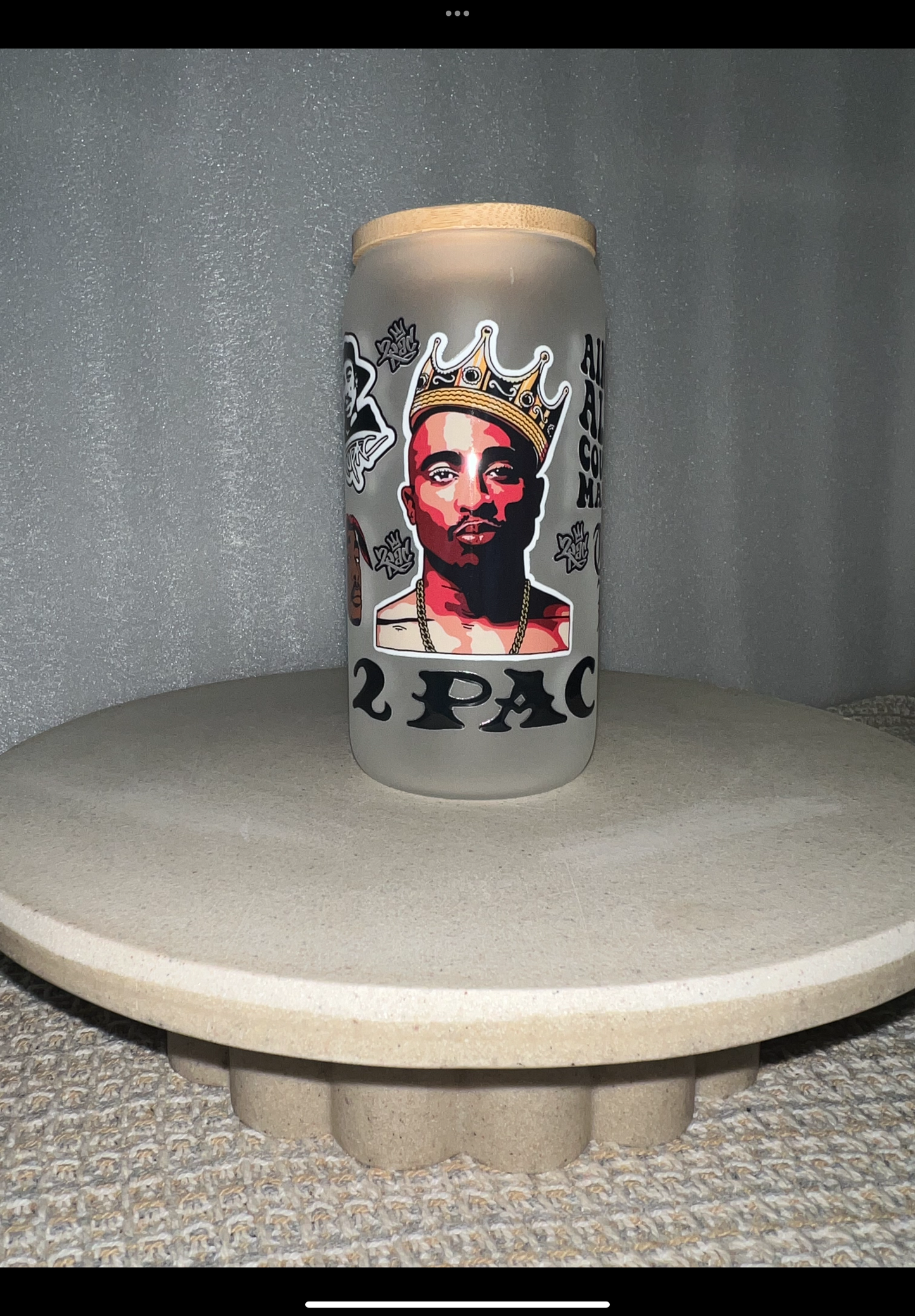 2 pac frosted glass